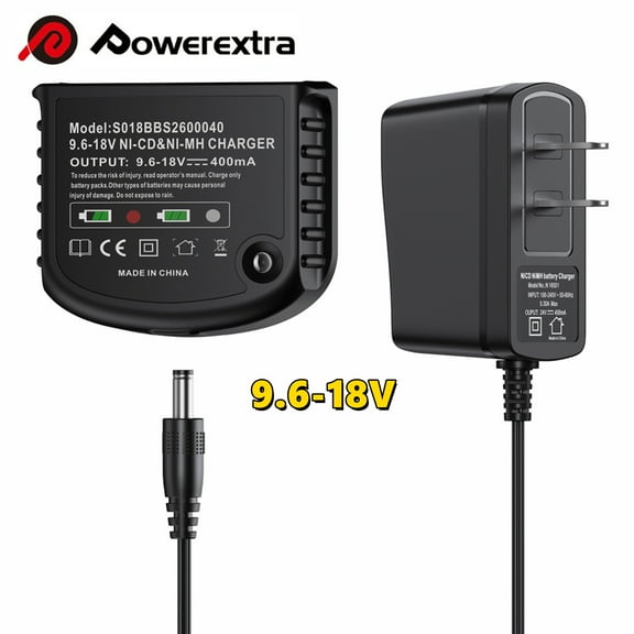 9.6V-18V Battery Charger 90556254-01 for Black & Decker NiCad & NiMh Battery HPB18