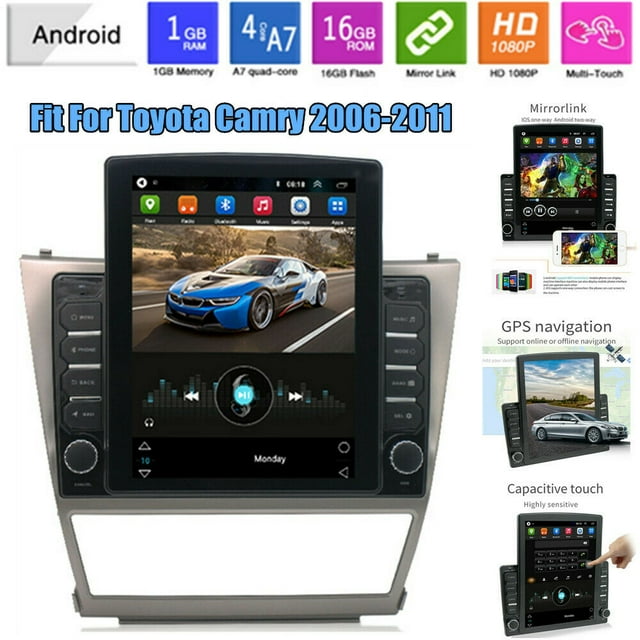 9.7" 2 Din Android 9.1 Car Stereo Radio GPS MP5 Player Fit For Toyota Camry 06-11