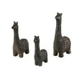 thumbnail image 1 of 9", 7", 6"H Black Metal Llama Sculpture, by DecMode (3 Count), 1 of 9
