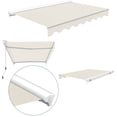 thumbnail image 1 of 9.7' × 8.2' Retractable Awning Patio Outdoor Sunshade Shelter UV Protection Waterproof, Beige, 1 of 8