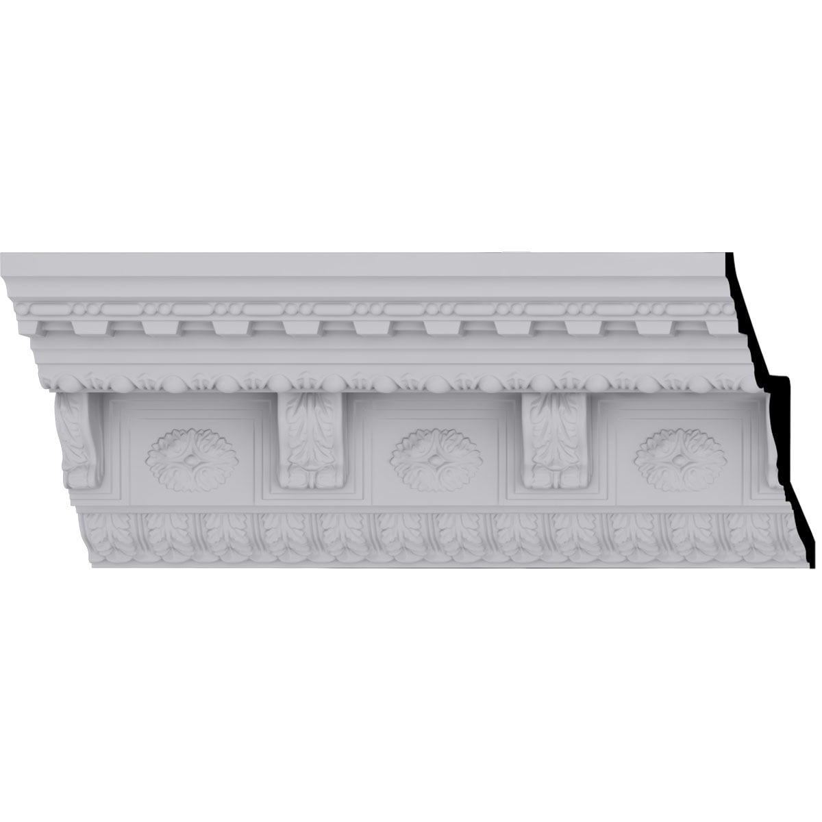 Granada 94.5" White Polyurethane Crown Moulding