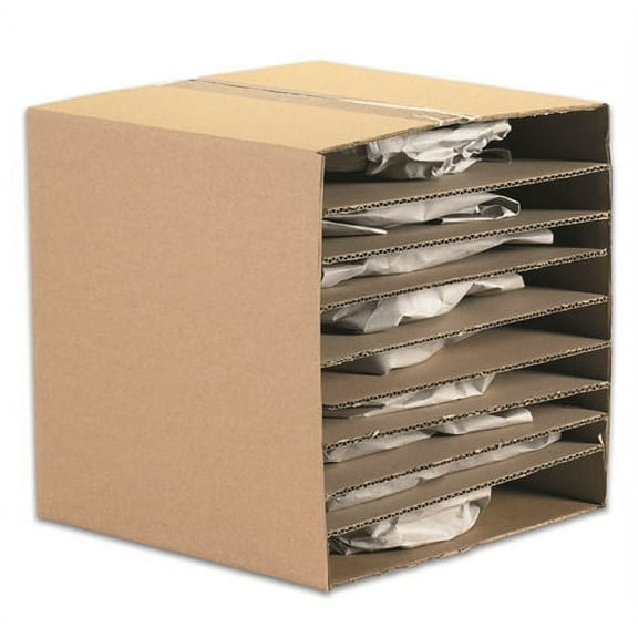 9 7/8 x 11 7/8" Corrugated Cardboard Layer Pads 200#/ect-32 Kraft Sheets [Top Layering Protection] 100 Pack