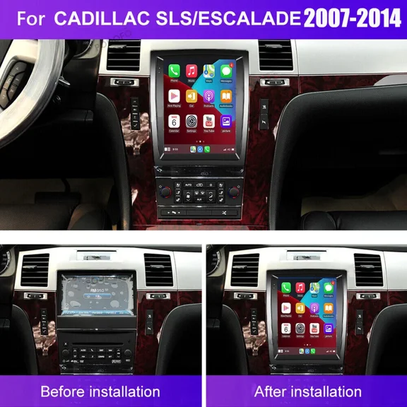 9.7" Android 15 Car Stereo for Cadillac Escalade & SLS 2007-2012, 2+64GB, Wireless CarPlay & Android Auto, Built-in GPS Navigation, AHD Backup Camera, SWC, WiFi/Bluetooth