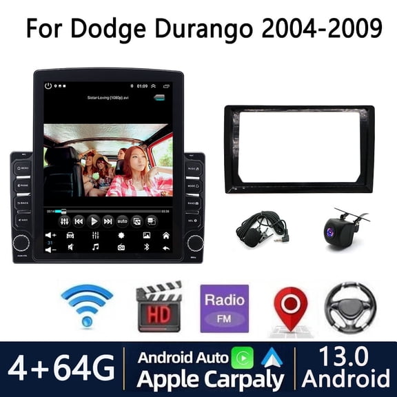 9.7" Car Stereo Radio Wifi GPS Navigation for Dodge Durango 2004-2009 Android 13 Touchscreen, Car Radio 4+64G Wireless Carplay, Android Auto