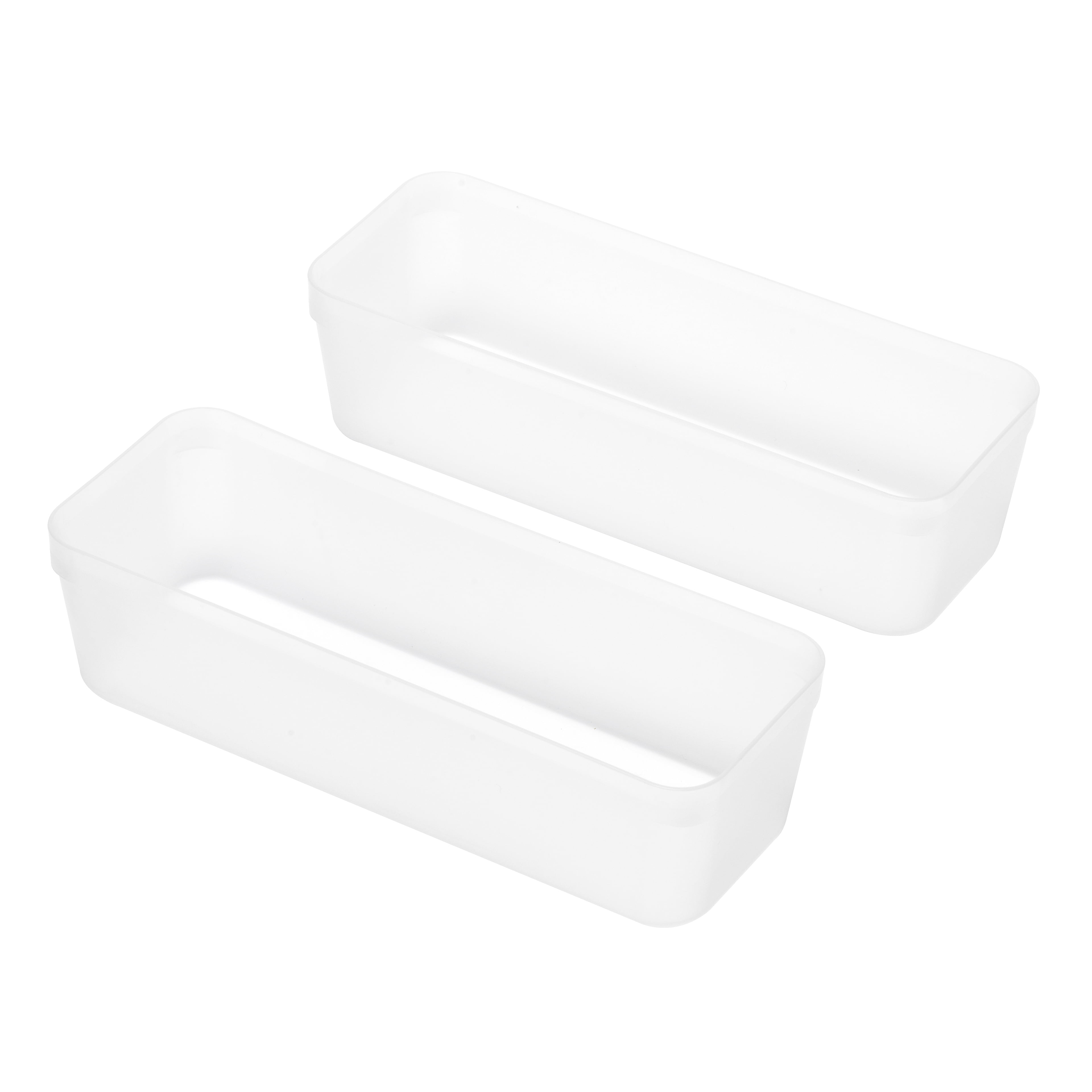 9.7" Clear Drawer Organizer Set by Simply Tidy – Plastic Storage Trays for Craft Supplies - Tools & Office Drawers - Lightweight & Stackable - 24 Pack