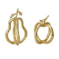 thumbnail image 1 of 9", 7"H Gold Metal Decorative Cut-Out Fruit Sculpture, by CosmoLiving by Cosmopolitan (2 Count), 1 of 7