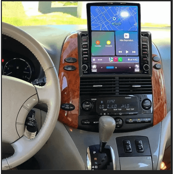 9.7 Inch Android 15 Car Radio GPS Navigation Fit For Toyota Sienna 2004-2010 - 4GB+64GB, with Apple CarPlay/Android Auto, WiFi Bluetooth RDS DSP SWC