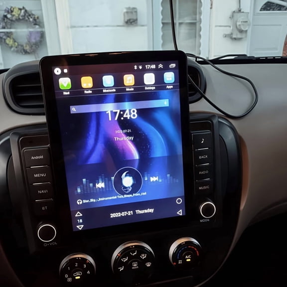 9.7 Inch Double Din Car Stereo Radio with CarPlay 4 LED Backup Camera for Kia Soul 2014-2019-High-Speed 2GB RAM 32GB ROM - Touchscreen Car Player With Rear View AHD Camera Input