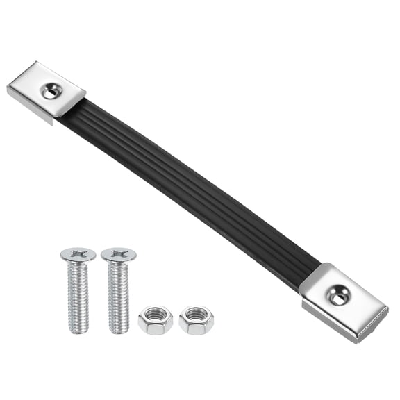 9.7 Inches Speaker Cabinet Strap Handles, Handle Pull Metal Caps Buckle Grasp Strap Hardware for Speaker Flight Case, Silver