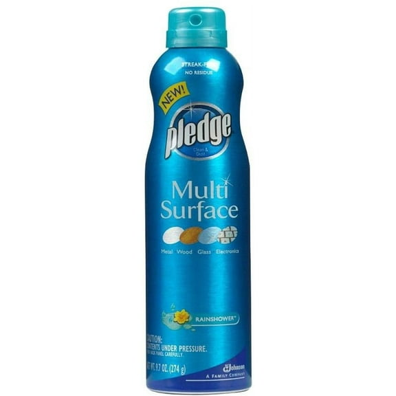Pledge Multi Surface Cleaner Rainshower Fresh Scent Aerosol - All Purpose - 6 Pack, 9.7 oz
