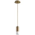 thumbnail image 1 of 9.75 Inch 5.1W 120V 1 Led Pendant-Aged Brass Finish-Matte White Glass Color Oxygen Lighting 3-607-40, 1 of 7