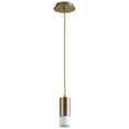 thumbnail image 1 of 9.75 Inch 5.1W 120V 1 Led Pendant-Aged Brass Finish-Satin Opal Glass Color Oxygen Lighting 3-607-140, 1 of 7