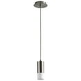 thumbnail image 1 of 9.75 Inch 5.1W 120V 1 Led Pendant-Satin Nickel Finish-Matte White Glass Color Oxygen Lighting 3-607-24, 1 of 7