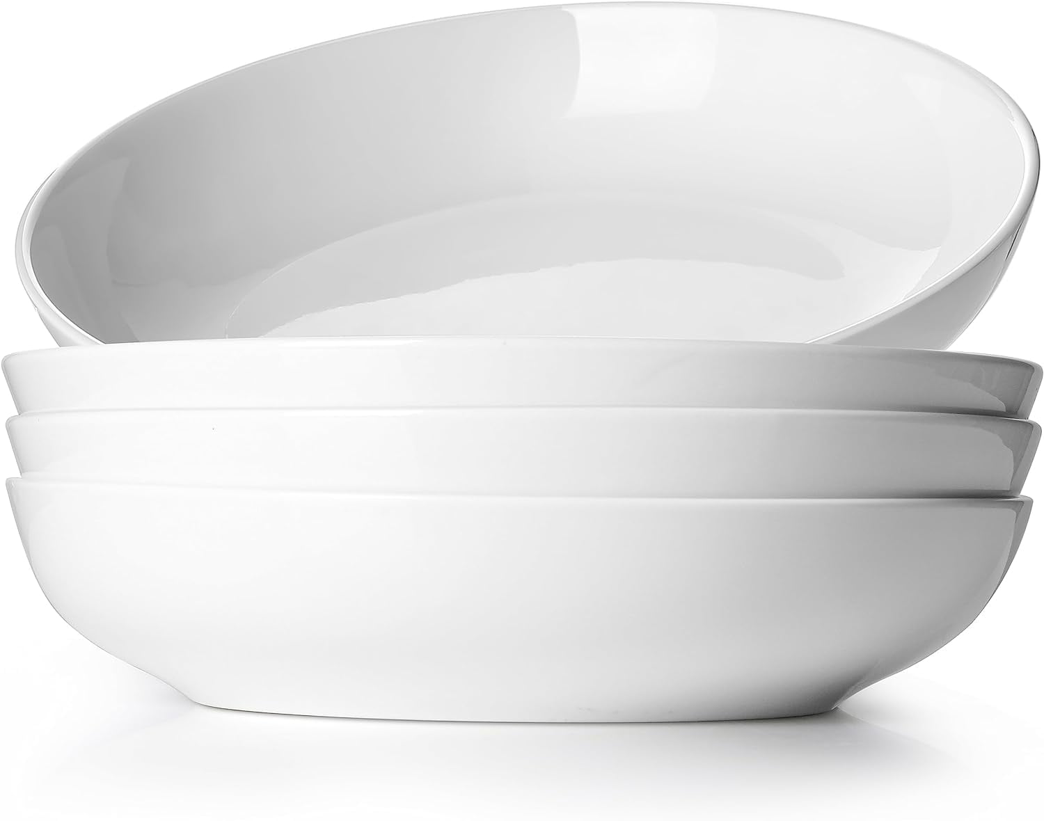 9.75" Large Pasta Bowls, 50 Ounces Salad Bowls Large, White Pasta Bowl