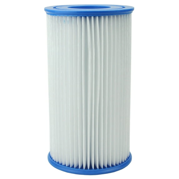 Pool Central 9.75" White and Blue Swimming Pool Replacement Filter Cartridge