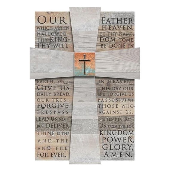 9.75 x 6.75 in. Our Father Plaque