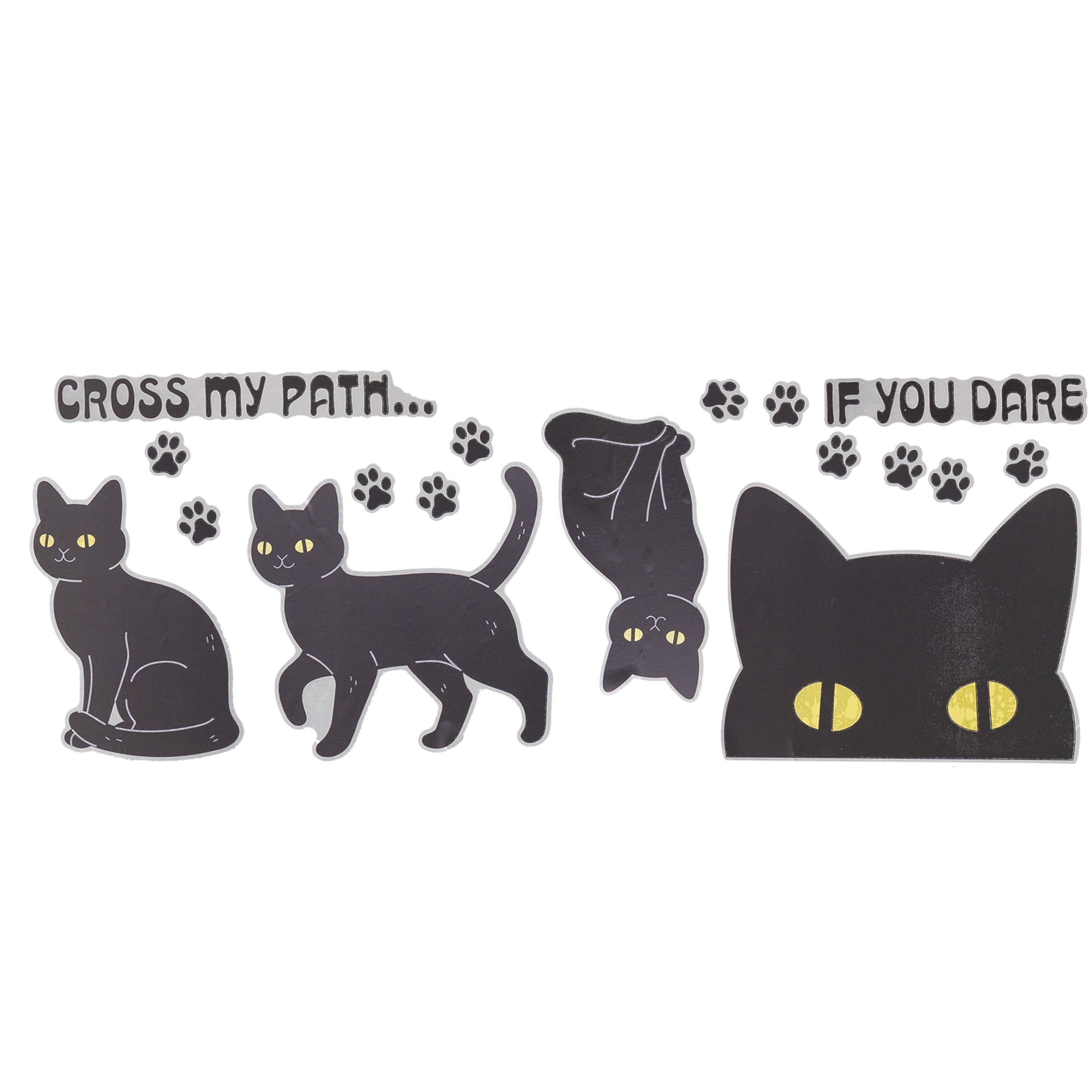 Black Cats Wall Art, 27.5" x 9.75", Halloween by Way To Celebrate