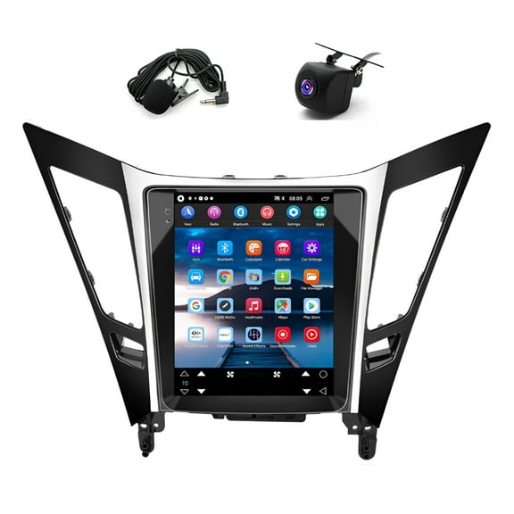9.7in Android 13 Car Stereo Radio GPS Navigation 2+32G for Hyundai Sonata 8th Gen 2011-2015 Support Wireless Carplay Android Auto Bluetooth FM/RDS WiFi SWC + AHD Backup Camera/Microphone