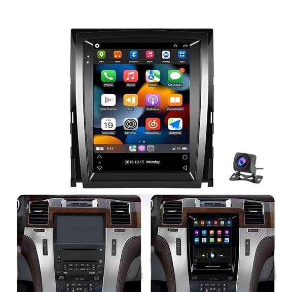 9.7in Android 13 Car Stereo Radio GPS Navigation 2+64G for Cadillac Escalade 2007-2012 with Carplay Android Auto Car Screen with Bluetooth WiFi FM/RDS DSP SWC