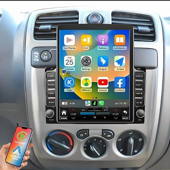 9.7in For Chevrolet Colorado 2004 2005 2006 Android CarPlay Car Stereo, Radio GPS Navigation Head Unit with Backup Camera Built-in Wireless CarPlay Bluetooth WiFi SWC Mirror Link / 2+32G