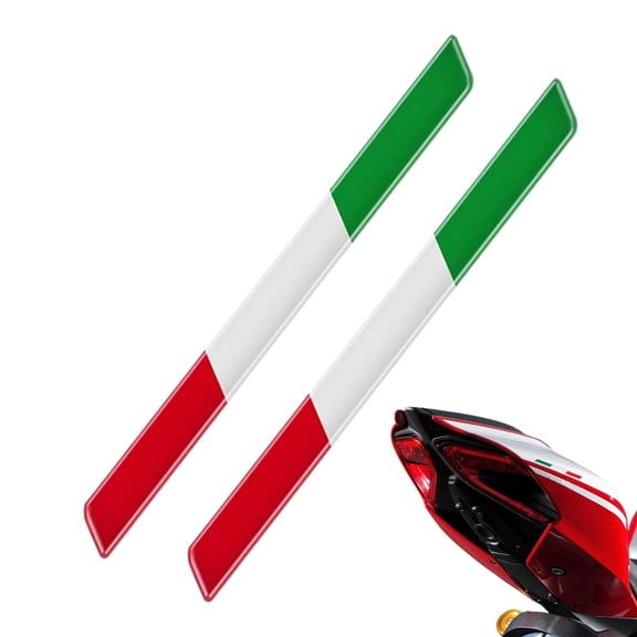 9.7x0.8cm/3.82x0.31 inches Italian Tricolor Flag Epoxy Decorative Sticker 3D Motorcycle Tank Decals Stickers Case Strong Stickiness Unerisal Car Decals Auto Body Decals