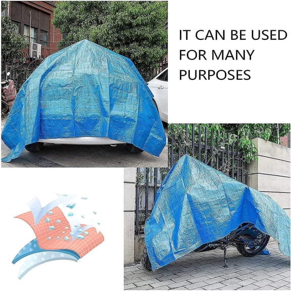 9.7x6.7 Ft Rectangular Pool Ground Cloth - Waterproof PE Swimming Pool Ground Cover, Heavy Duty Dustproof Tarp for Above Ground Pools