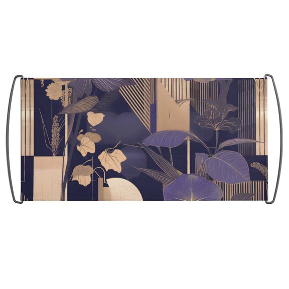 9.819.7in Hand Flag Can Be Hung Indoors Or Outdoors With Plastic Handles On Both Sides DarkOrchid Geometric Lines Hand-drawn Sketch_1