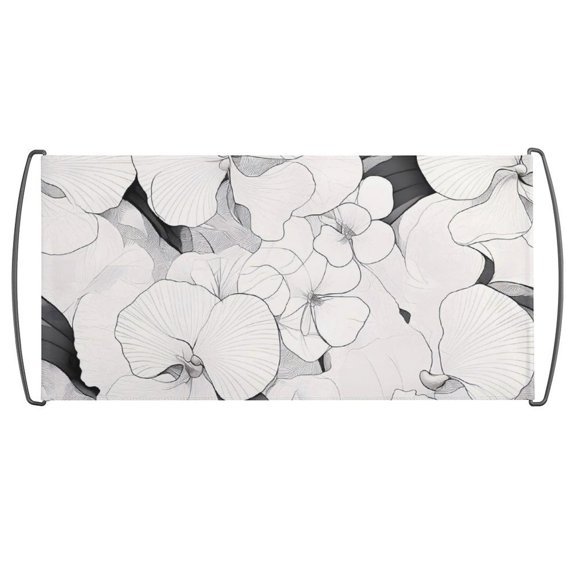 9.819.7in Hand Flag Can Be Hung Indoors Or Outdoors With Plastic Handles On Both Sides DarkOrchid Geometric Lines Hand-drawn Sketch_2