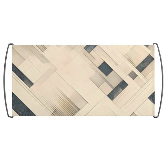 9.819.7in Hand Flag Can Be Hung Indoors Or Outdoors With Plastic Handles On Both Sides DarkOrchid Geometric Lines Hand-drawn Sketch_4