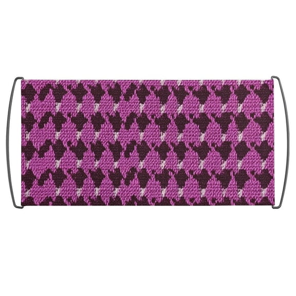 9.819.7in Hand Flag Can Be Hung Indoors Or Outdoors With Plastic Handles On Both Sides Magenta Houndstooth_1