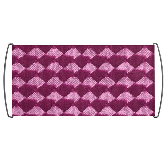 9.819.7in Hand Flag Can Be Hung Indoors Or Outdoors With Plastic Handles On Both Sides Magenta Houndstooth_4