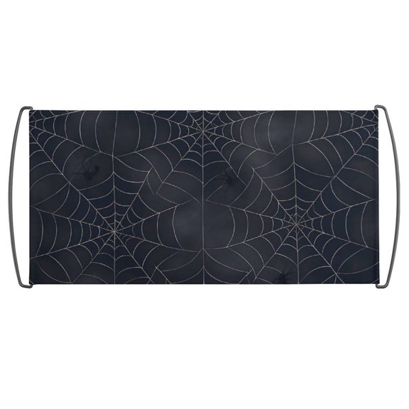 9.819.7in Hand Flag Can Be Hung Indoors Or Outdoors With Plastic Handles On Both Sides Spider Web Halloween Pattern