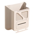 thumbnail image 1 of 9.8*6.3*11.8" Inch Hanging Trash Can for Kitchen Cabinet Door, Foldable Collapsible Garbage Can with Space-Saving Design, White Plastic Waste Bin for Kitchen Bathroom RV Car Camping Cabinet Door, 1 of 5