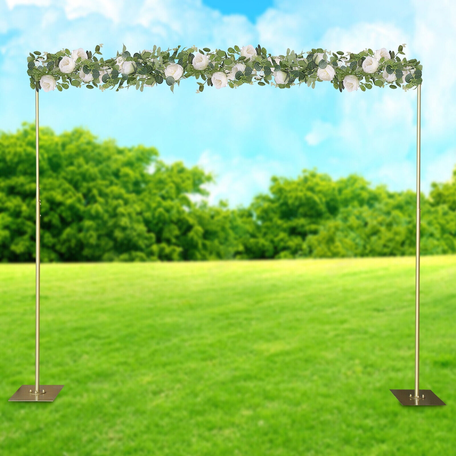 9.8*9.8ft Heavy Duty Pipe and Drape Kit Removable Flowers Stand Easy to ...