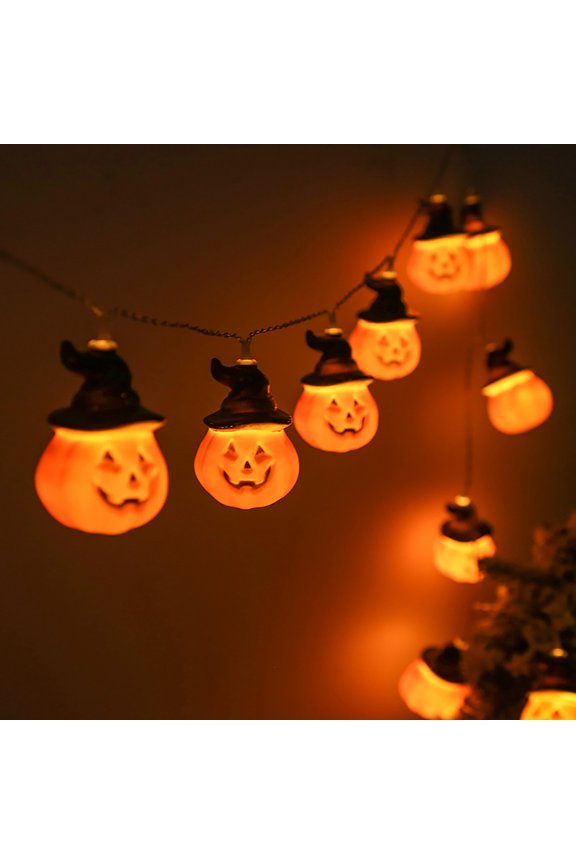 9.8 FT 20 LED Halloween Pumpkin String Lights, LED Pumpkin Lights, Holiday Lights for Outdoor Decor