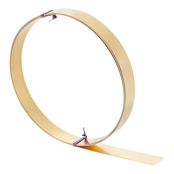 9.8 Feet Wide 18mm Craft Copper Wire 30 Gauge Jewelry Flat Wire Bezel Wire Golden Soft Metal Strips Bendable Wire DIY