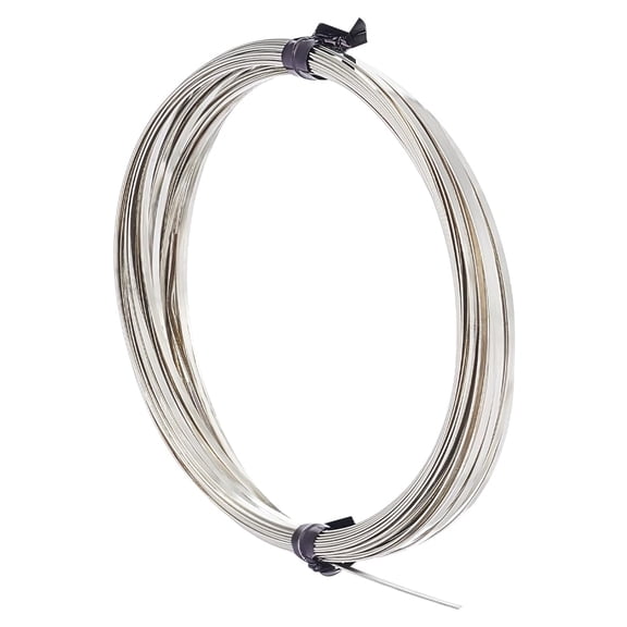 9.8 Feet Wide 1mm Craft Copper Wire 30 Gauge Jewelry Flat Wire Bezel Wire Platinum Soft Metal Strips Bendable Wire for Gem Wrapping Sculpting Armature Metal Wrap Jewelry MakingPlatinum
