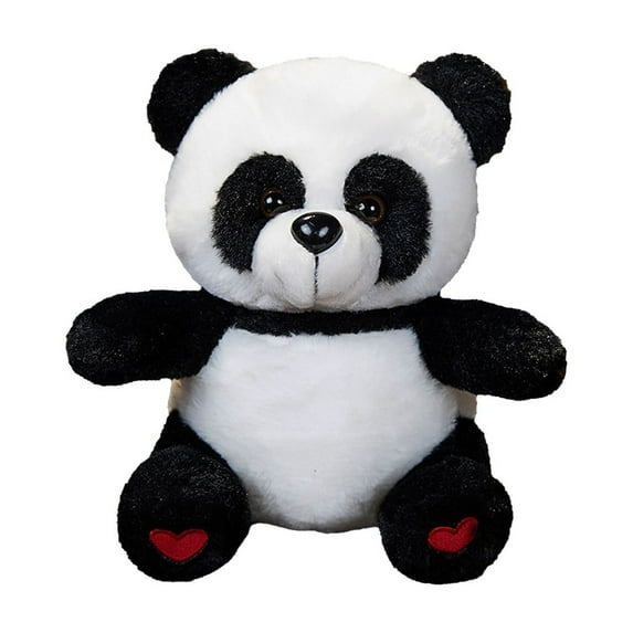 9.8 Inch Color Changing Glow Plush Panda Toy, Cuddly Light Up Stuffed Animal, Multicolor LED Soft Toy, Fluffy Panda with Ribbon, Night Light Plushie for 3-4 Years
