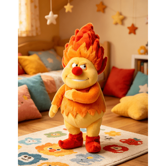 9.8 Inch Cute Heat and Snow Miser Plush Doll, Lovely Heat Miser Plushies Toys for Movie Night, Cuddly Soft Stuffed Animal Throw Pillow, Funny Gifts for Birthday Christmas Emotional Support Plush