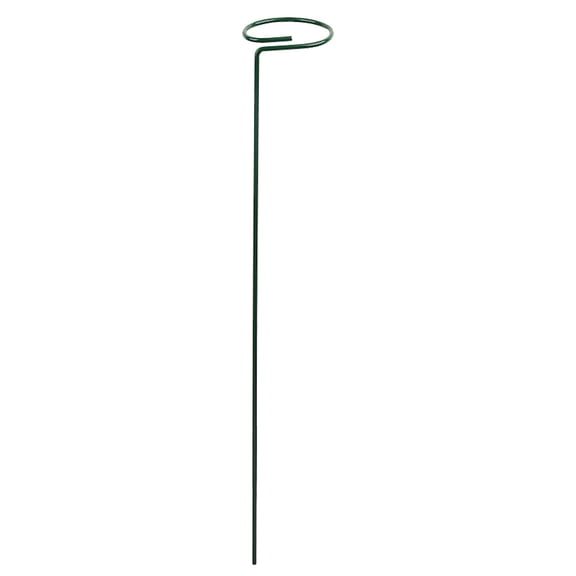 9.8 Inch Green Coated Steel Plant Support Stakes,Flower Support Rings for Single Stem Plants,Roses,Tomatoes,Sunflowers,Reusable Plant Stakes to Prevent Stem Bending,Garden & Potted Plant Supports