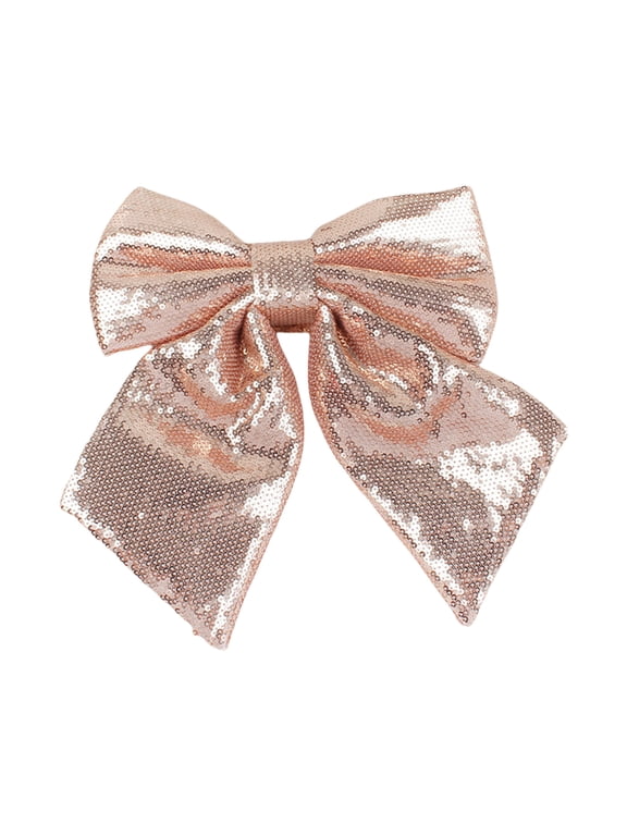 9.8 Inch Large Glitter Cheer Bow Hair Clip, Sequin Big Hair Bow Clips for Girls Party Hair Accessories for Women Cheerleading Sports Teens