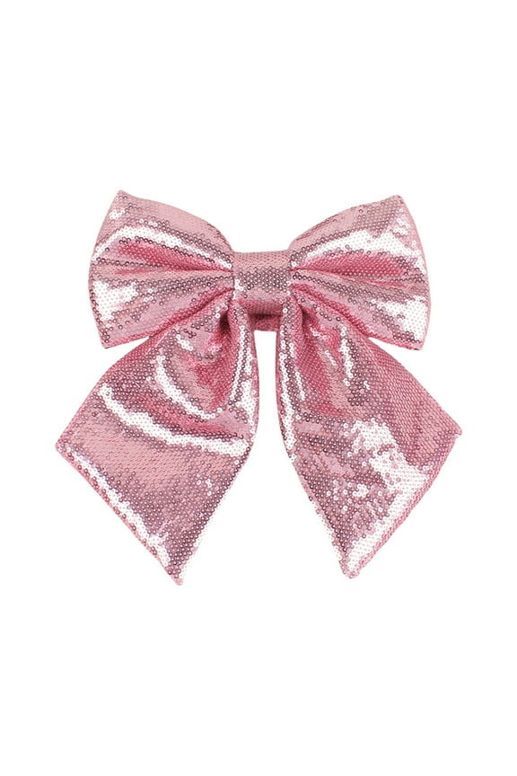 9.8 Inch Large Glitter Cheer Bow Hair Clip, Sequin Big Hair Bow Clips for Girls Party Hair Accessories for Women Cheerleading Sports Teens