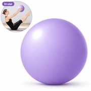 9.8-Inch Mini Exercise Ball, Anti-Burst Pilates & Yoga Ball for Core Training, Balance & Stretching, Non-Slip Stability Ball, Purple