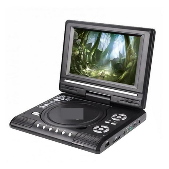 9.8 Inches Portable DVD Player High Clarity TV Function Built-in Card Reader Swivel Screen Mobile DVD Player for Travel ,Easy to Use