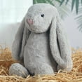 thumbnail image 1 of 9.8" Soft Stuffed Easter Bunny Plush Toy, Cute Floppy Eared Rabbit Pillow, Sweet Plushie for Easter Basket Stuffers & Spring Home Decor, Perfect Gift for All Ages (Silver Grey), 1 of 8