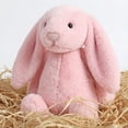 thumbnail image 1 of 9.8" Soft Stuffed Easter Bunny Plush Toy, Cute Floppy Eared Rabbit Pillow, Sweet Plushie for Easter Basket Stuffers & Spring Home Decor, Perfect Gift for All Ages (Sweet Pink), 1 of 8