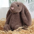 thumbnail image 1 of 9.8" Soft Stuffed Easter Bunny Plush Toy, Cute Floppy Eared Rabbit Pillow, Sweet Plushie for Easter Basket Stuffers & Spring Home Decor, Perfect Gift for All Ages (Toffee Brown), 1 of 8