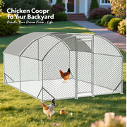 Enyopro 9.84' x 13.12' x 6.56' Large Metal Chicken Coop, Outdoor Chicken Run with Playpen, Updated Support Steel Frame, Waterproof Oxford Cover & Predator-Proof Mesh for duck rabbit sheep bird House