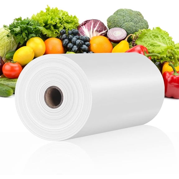 9.8 X 13.8 Inch Plastic Produce Bags Roll, 1000 Bags of 1 Big Roll for Fruits, Vegetable, Bread, Clear Kitchen Food Storage Bags (Medium)