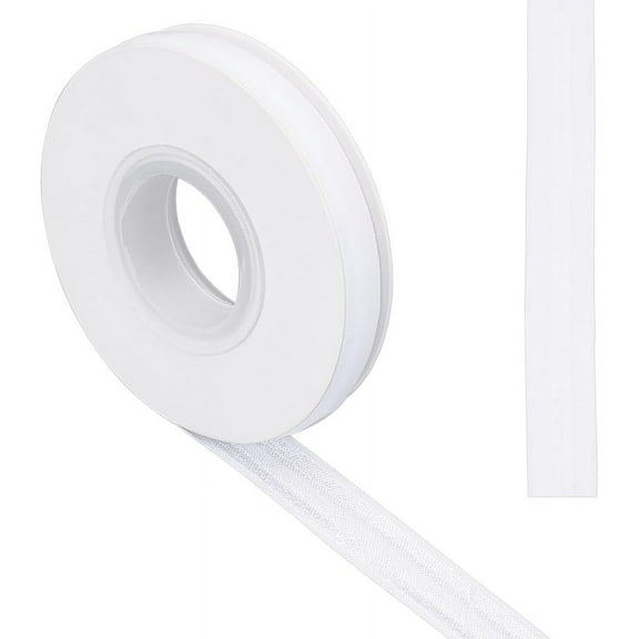 9.8 Yards/2 Roll Stretchy Silicone Elastic Tape Non-Slip Gripper Elastic Cord 5/8 inch Wide Silicone Gripper Elastic Band for Garment Accessory Sewing Craft DIY - White White DIY